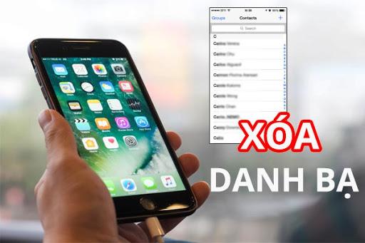 xóa danh bạ trên iPhone