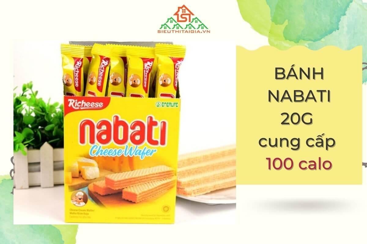 bánh Nabati 20g bao nhiêu calo