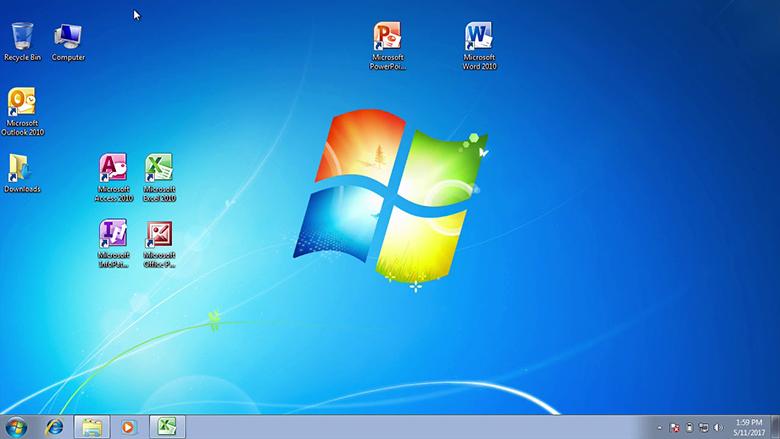 Hướng dẫn cách thu nhỏ icon trên desktop Win 7