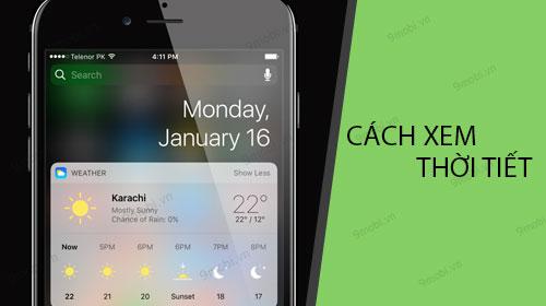 cach xem thoi tiet tren iphone ipad