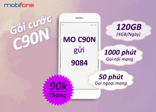 Cách đăng ký gói cước C90N Mobifone