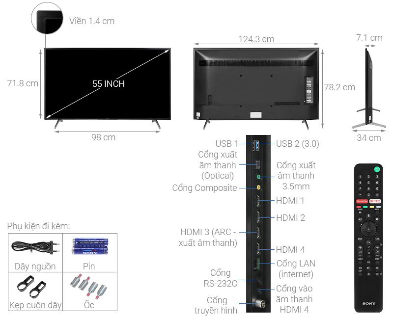 Tivi Sony 55 inch KD-55x8000h