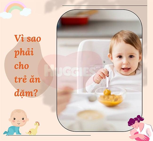 Vì sao phải cho trẻ ăn dặm