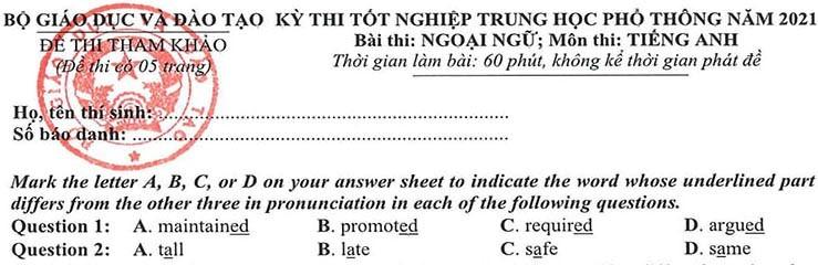 Dạng bài phát âm trong đề thi tiếng Anh THPTQG - bài tập ngữ âm tiếng anh