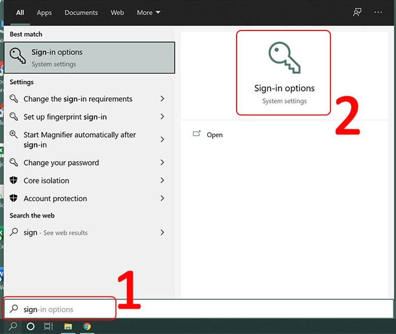 Cài vân tay cho laptop cực dễ hãy đăng nhập vào Sign-in options