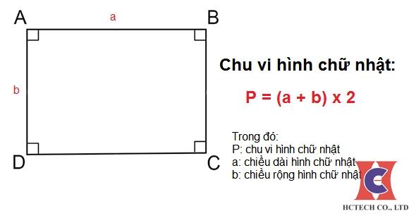 Công Thức Tính Chu Vi Và Diện Tích Hình Chữ Nhật