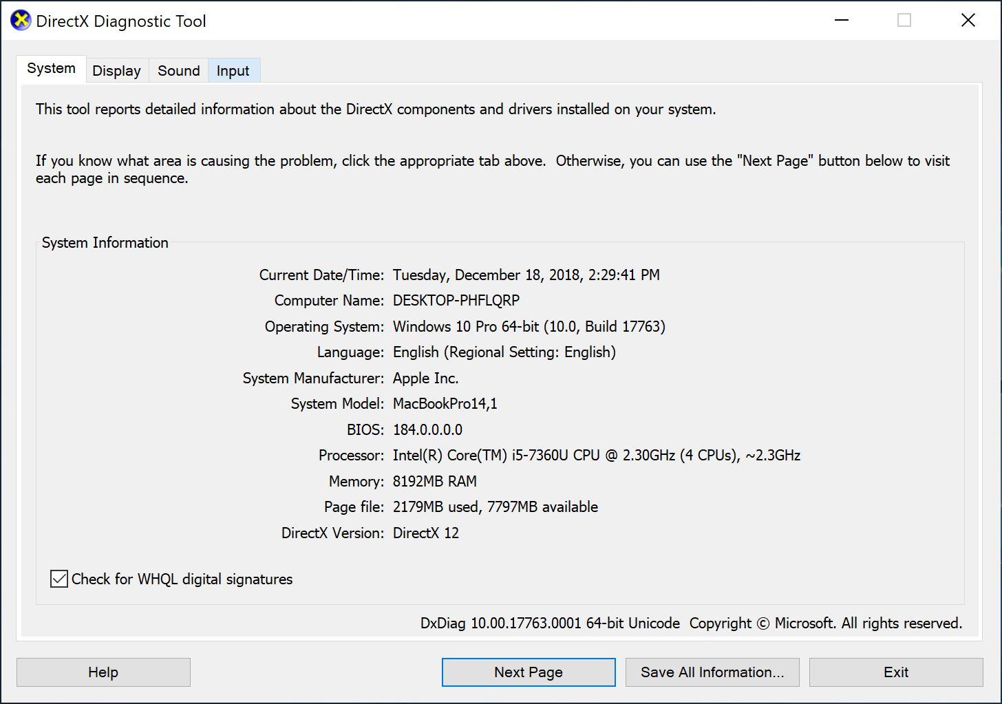 Cách kiểm tra cấu hình máy tính bằng DirectX Diagnostic Tool