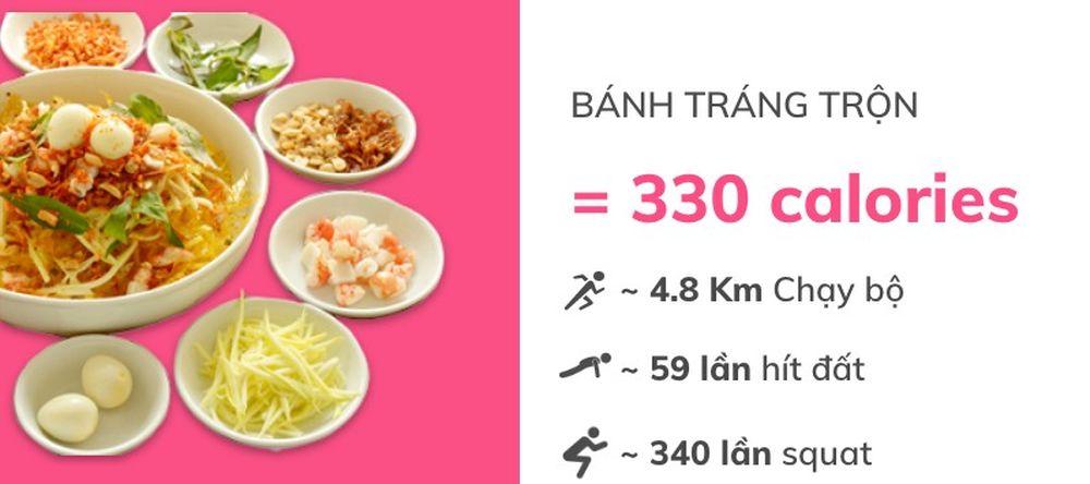 1 bịch bánh tráng trộn bao nhiêu calo