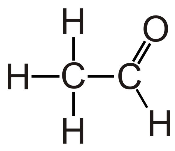 Công thức cấu tạo của andehit axetic