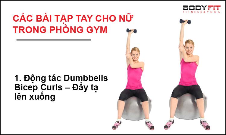 Các bài tập tay cho nữ trong phòng gym