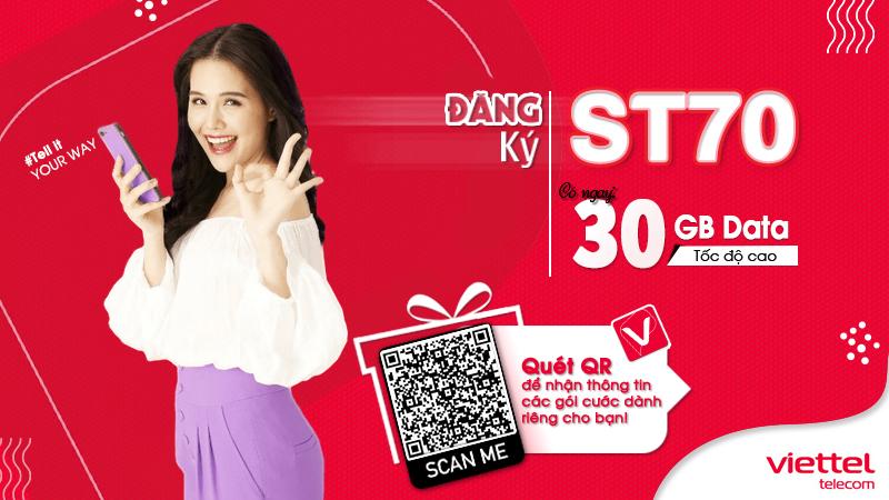 Đăng ký 4G Viettel 1 tháng 70k nhận ưu đãi data 2024