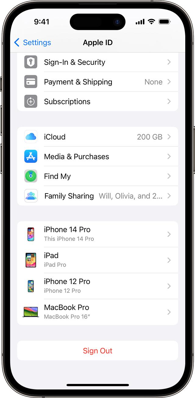 Đăng xuất khỏi iCloud trên thiết bị của bạn