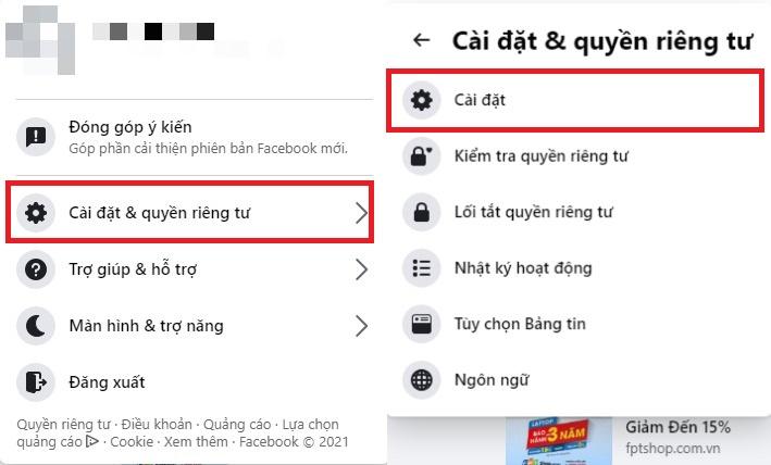 Cách 1. Đổi tên Facebook về một tên đã sử dụng trước đây