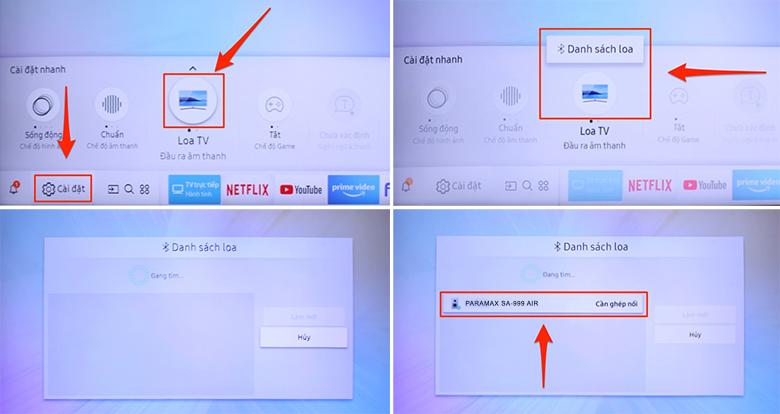 cách kết nối tivi Samsung với amply - kết nối bluetooth trên tivi