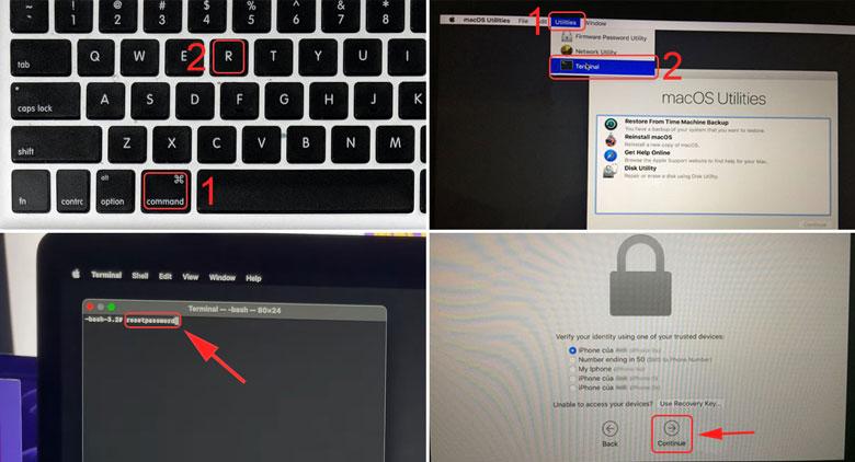 Quên pass MacBook bằng cách restart lại