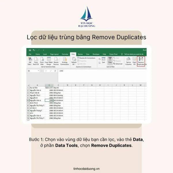 4 Cách lọc dữ liệu trùng nhau trong Excel nhanh và chuẩn