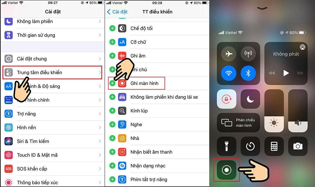 Hướng dẫn cách quay màn hình iPhone XS Max (iPhone X, XR, XS) có tiếng, không cần cài thêm phần mềm