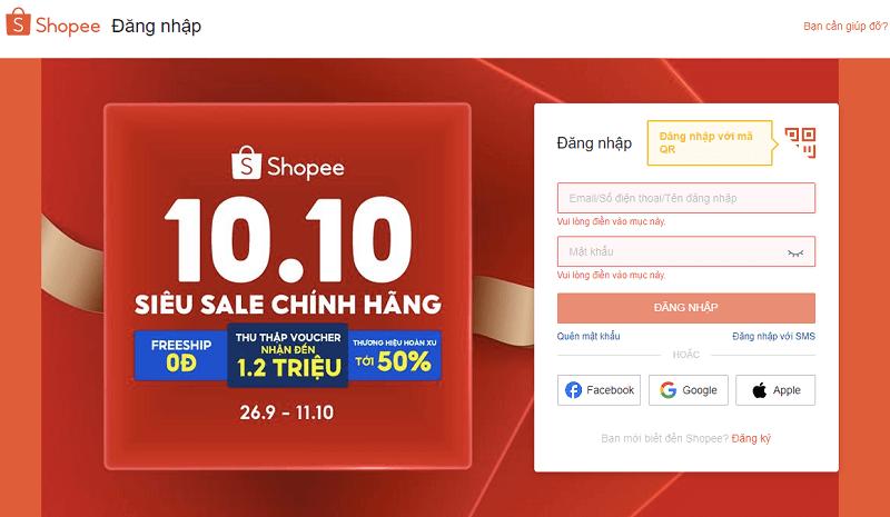 Kiểm tra chi tiêu Shopee