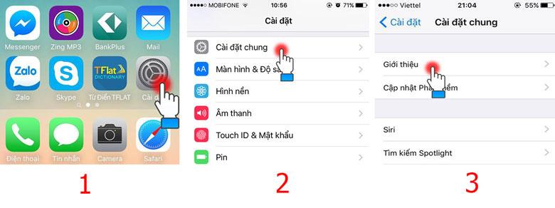 cách kiểm tra tên điện thoại iPhone