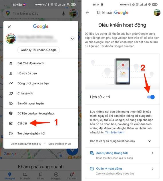 3 cách xóa lịch sử vị trí khi sử dụng Google Maps