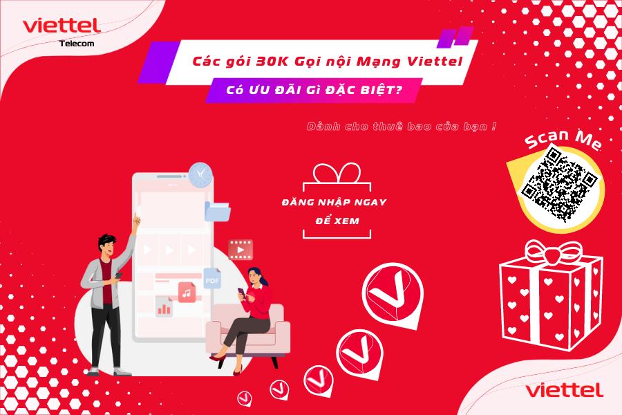 Các gói 30k gọi nội mạng Viettel