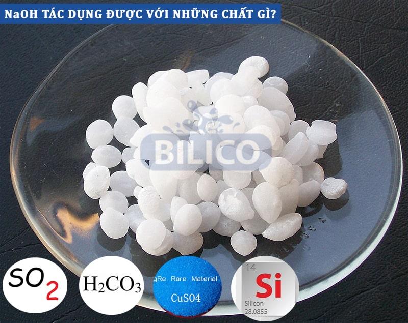 NaOH tác dụng được với những chất nào