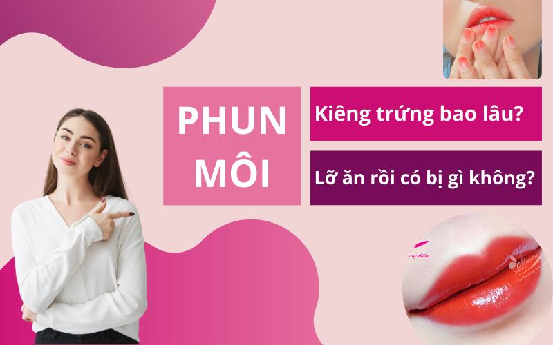 Phun môi có được ăn trứng vịt lộn không? Ăn trứng sau khi xăm có bị phai màu phun không?