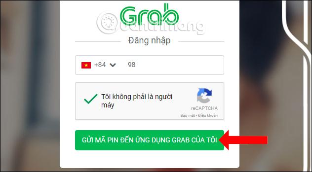 Gửi mã pin xác nhận