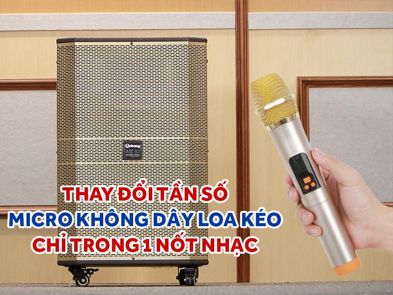 Thay đổi tần số micro không dây loa kéo chỉ trong 1 nốt nhạc