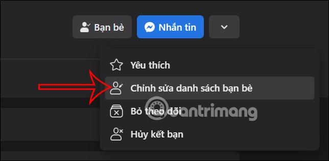 Chọn hạn chế bạn bè trên Facebook