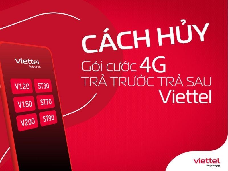 Cách hủy gói cước 4G Viettel đơn giản Miễn Phí bằng tin nhắn