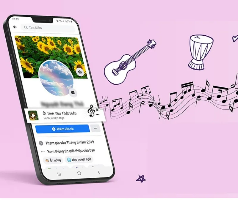 Cách để nhạc trên tiểu sử Facebook bằng điện thoại, máy tính đơn giản
