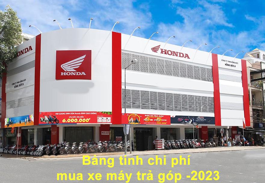 Bảng tính chi phí mua xe máy trả góp 2023