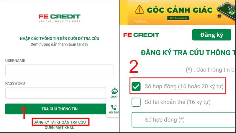 Hướng dẫn cách tra cứu hợp đồng FE Credit