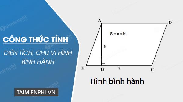 Cách tính diện tích và chu vi hình bình hành một cách sáng tạo