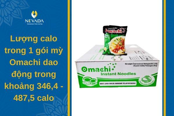 1 gói mì tôm omachi bao nhiêu calo, trộn, xốt spaghetti, ăn có béo không, một, phô mai, ly, ô ma chi, trong, bò hầm, hộp, xào, chua cay, mập