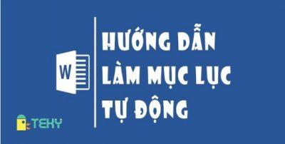 Cách tạo mục lục trong word dễ dàng cho word 2010, 2016