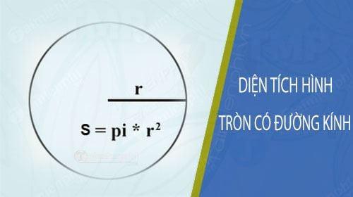 Cách tính diện tích hình tròn có đường kính