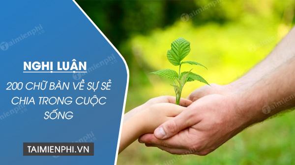 Nghị luận xã hội 200 chữ về ý nghĩa của lòng sẻ chia trong đời sống