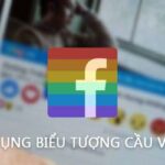 Sử dụng biểu tượng cầu vồng trên điện thoại để thả cầu vồng trên Facebook.