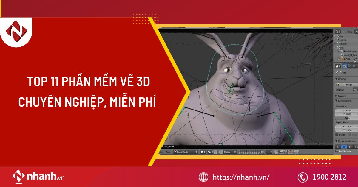 Top 11 phần mềm vẽ 3D chuyên nghiệp, miễn phí năm 2024