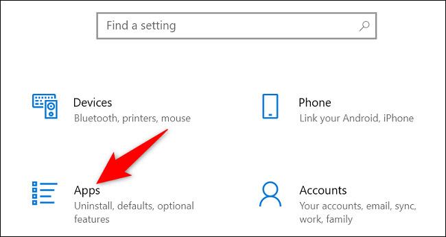 Nhấp vào mục “Apps”
